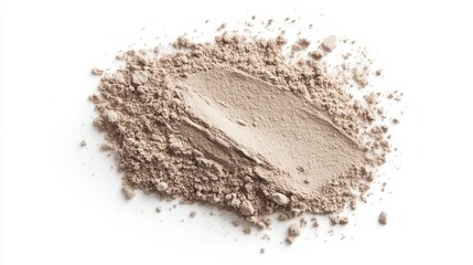Fine Brown Powder on White Background for Natural Product Uses