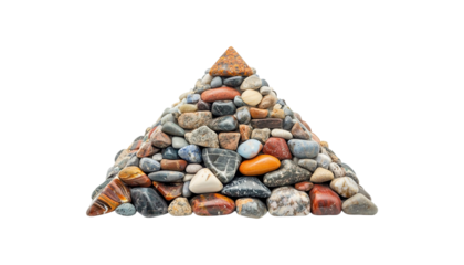 Pyramid of sea stones png