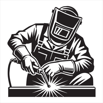 recommend clip art: Welding Steel Metal vector illustration, Welder clipart design