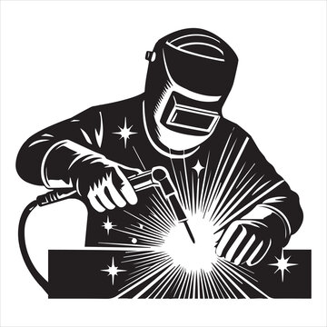 recommend clip art: Welding Steel Metal vector illustration, Welder clipart design