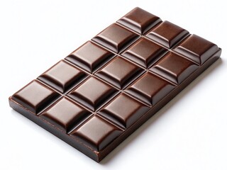Obraz premium Rich Dark Chocolate Bar Isolated on White Background - Premium Stock Photo