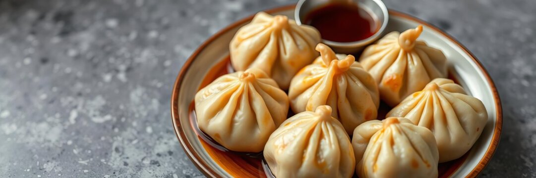 Close-up of delicious yaki gedza dumplings topped with savory sauce, yaki gedza, savory, sauce