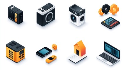 Isometric Gadgets and Technology Icons