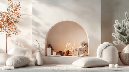 A cozy fireplace scene for National Storytelling Week in February