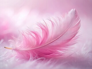 Obraz premium Soft Pink Fluffy Feathers Background - Minimalist Photography