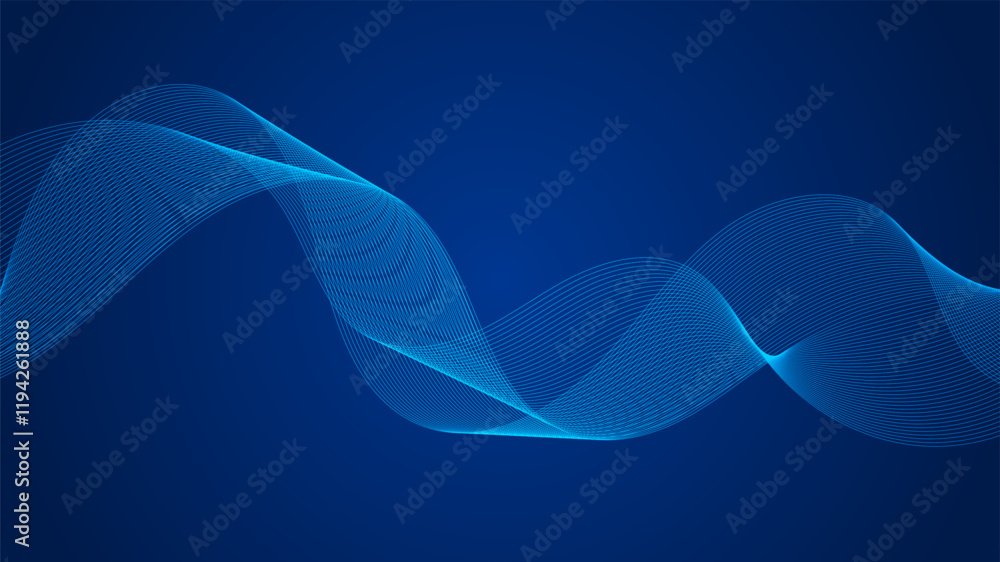 Leinwandbilder geometric curved lines in gradient forming dynamic futuristic abstract flow patterns