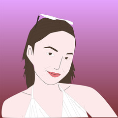 beautiful woman on vacation