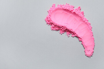 Pink powder pigment on light background