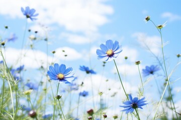 Meadow flower sky landscape.