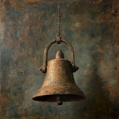 Obraz premium Antique Rusty Bell: A Still Life Photography