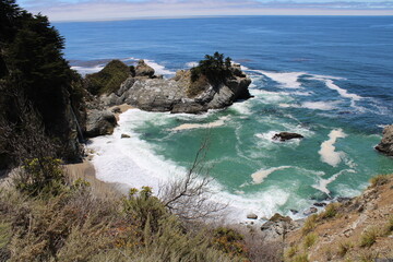 waterfull on the coastline