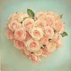 A beautiful bouquet of pink roses on a wooden background, perfect for a romantic celebration or wedding