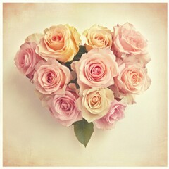 A beautiful bouquet of pink roses on a white background