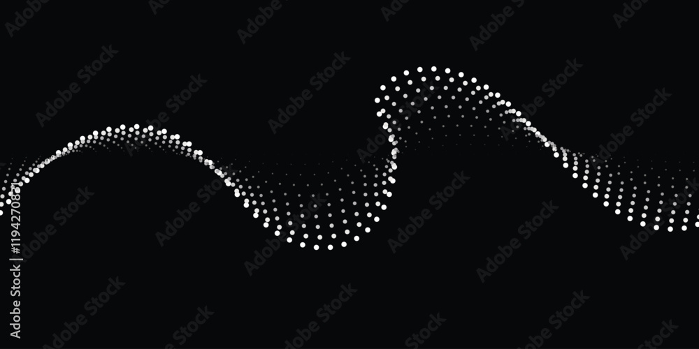 Poster technology abstract lines on white background. undulate grey wave swirl, frequency sound wave, twist