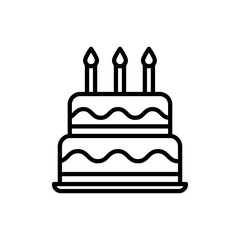 Birthday cake icon Art design illustration