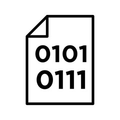 Binary code icon Art design illustration