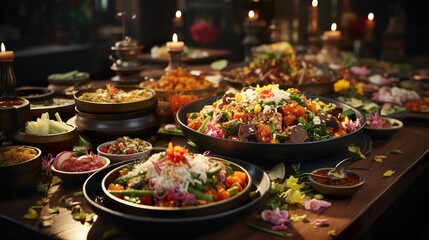 thai food in the temple  
