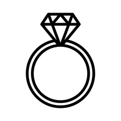 Diamond ring icon Art design illustration