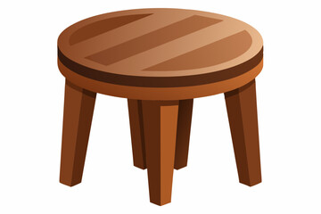 Orange plastic stool isolated on white background