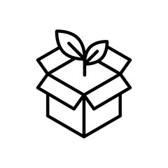 Eco packaging icon Art design illustration