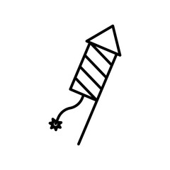 Fireworks rocket sign Art design illustration