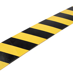 horizontal black and yellow caution tape isolated