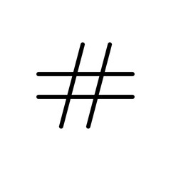 Hashtag icon Art design illustration
