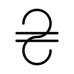 Hryvnia icon Art design illustration