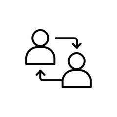 Interaction icon Art design illustration