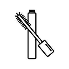 Mascara brush icon Art design illustration