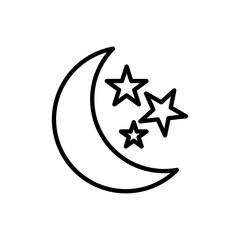 Moon stars icon Art design illustration