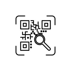 QR code icon Art design illustration