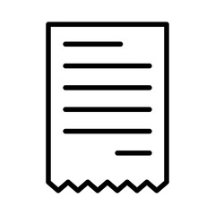Receipt icon Art design illustration