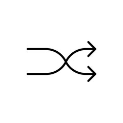 Shuffle icon Art design illustration