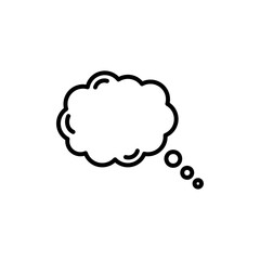 Think bubble icon Art design illustration