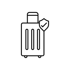 Travel insurance icon Art design illustration