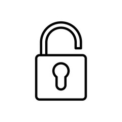 Unlock icon Art design illustration