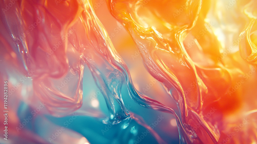 Aufkleber vibrant abstract texture with flowing colors in a fluid design