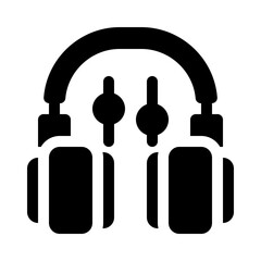 Headphones glyph icon