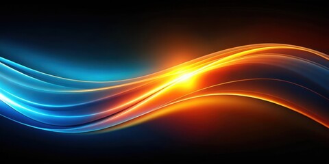 Obraz premium Abstract Dynamic Waveform of Glowing Energy with Vibrant Hues and a Central Radiance