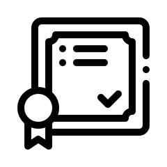Certificate of Authenticity line icon