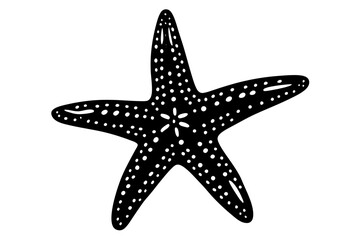 Decorative sea star isolated over white background vector art illustration
