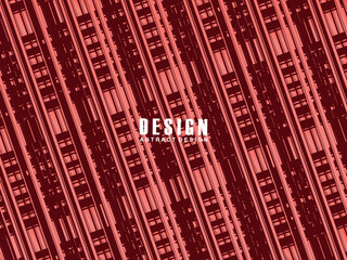 Red gradient lines abstract technology background. Futuristic glowing vector design.