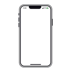 Smartphone or Mobile Mockup Design Illustration Isolated on White Background