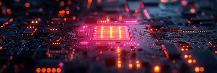 Illuminated Circuit Board: A Digital Heartbeat