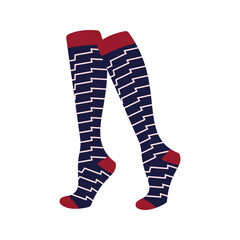 Pink socks with red hearts Illustration