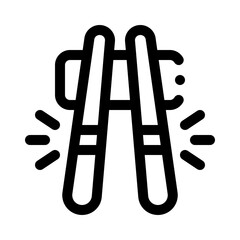 chopsticks line icon