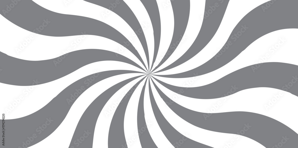 Aufkleber monochromatic swirling spiral pattern. abstract grey and white hypnotic design for creative backgrou