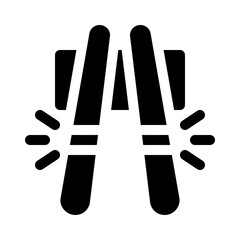 chopsticks glyph icon