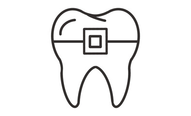 歯列矯正を象徴するシンプルなアイコンデザイン